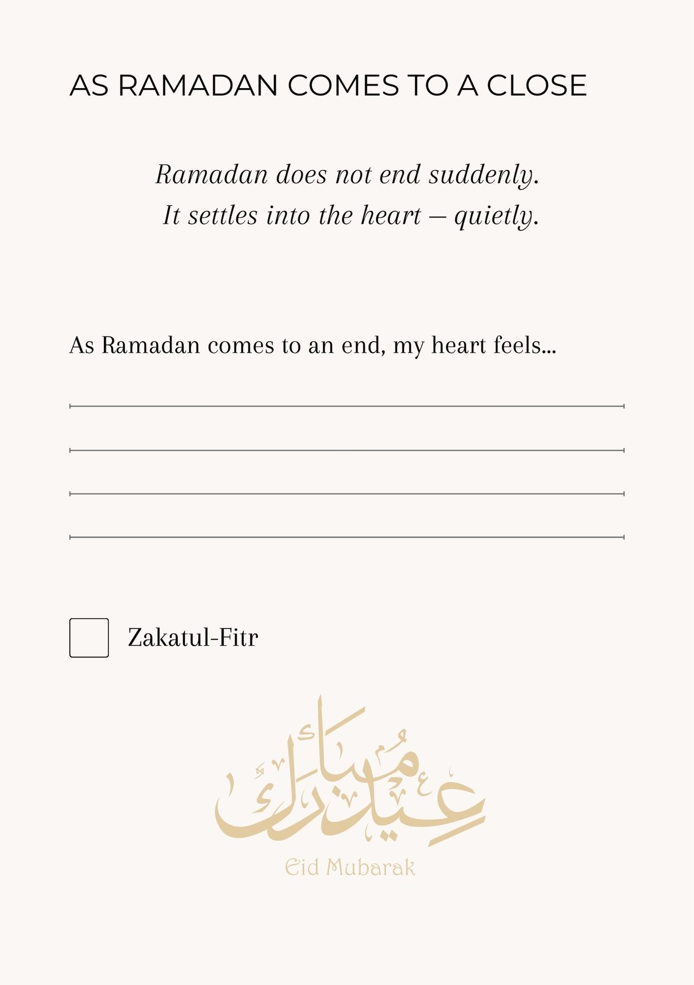 The Complete Ramadan Journal