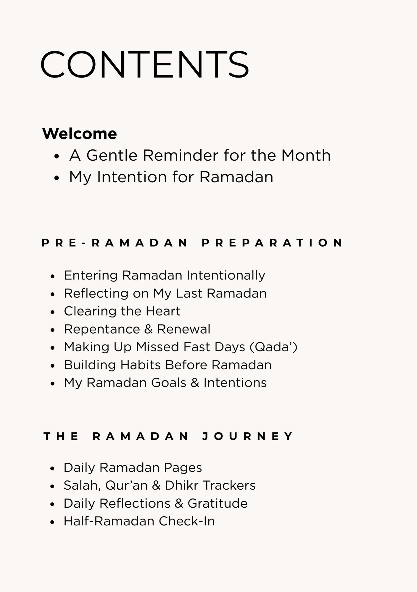 The Complete Ramadan Journal