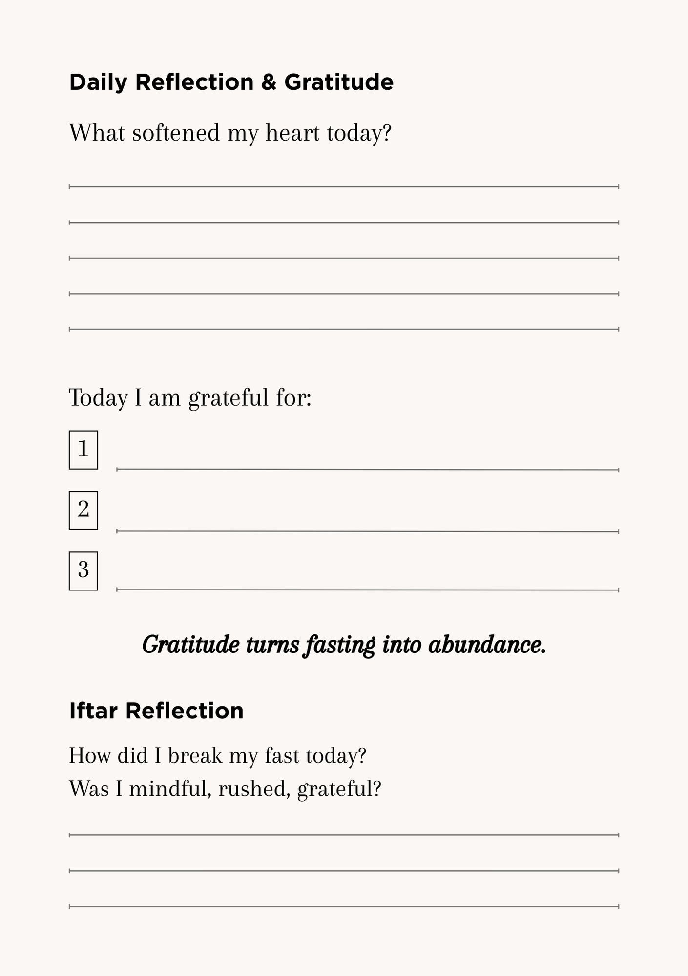 The Complete Ramadan Journal