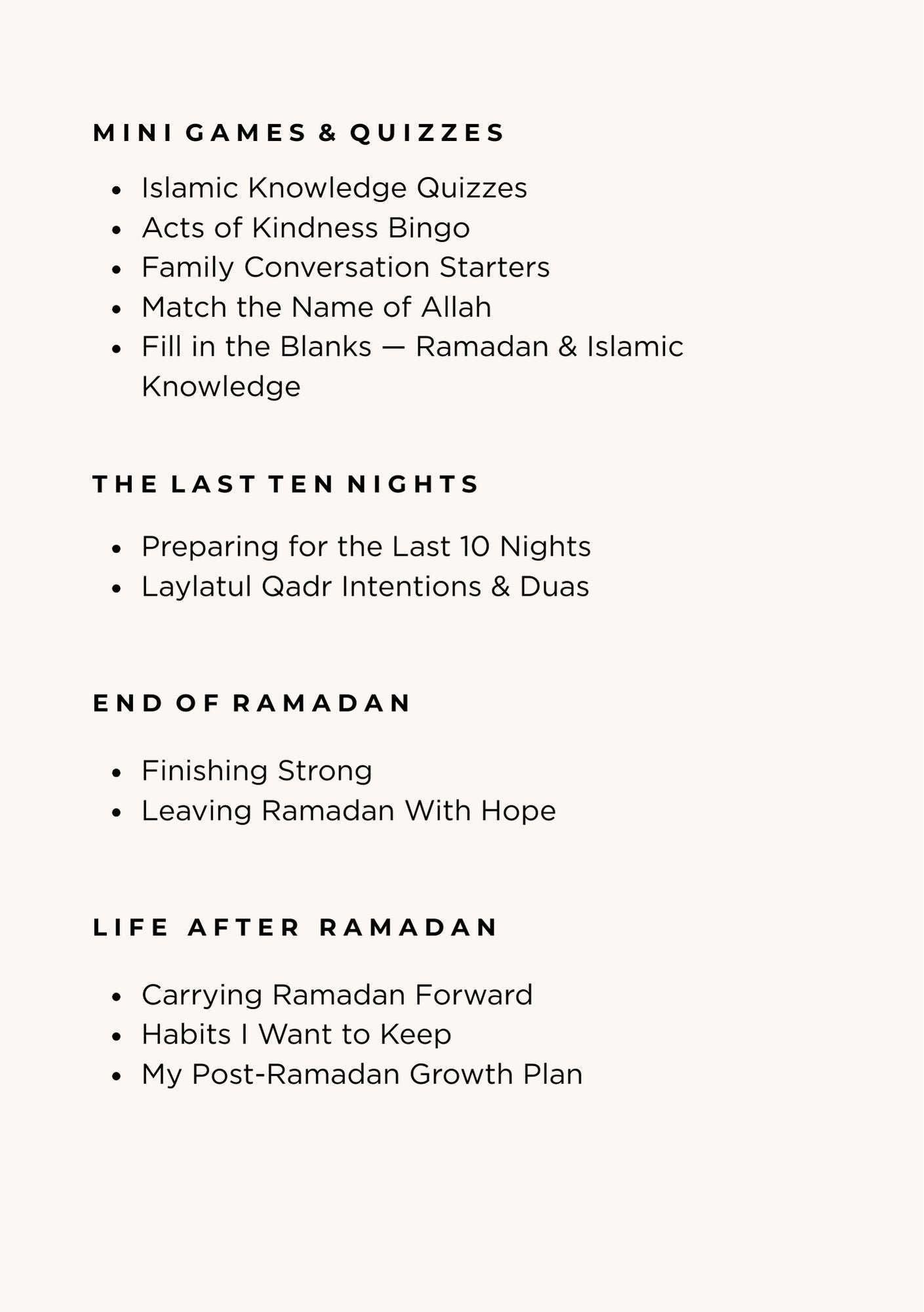 The Complete Ramadan Journal