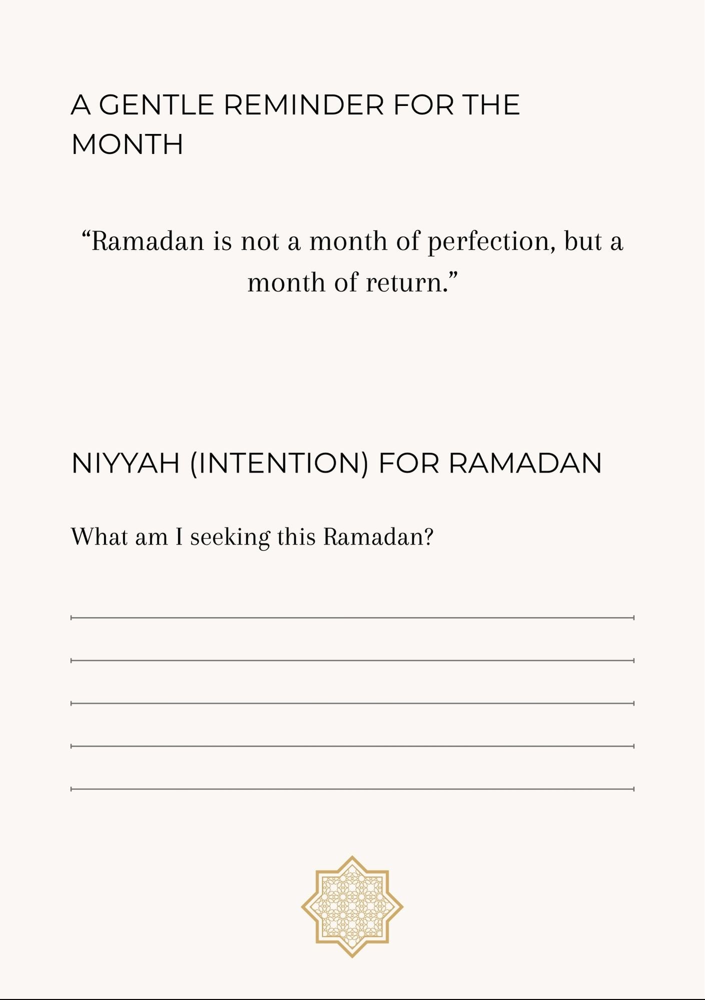 The Complete Ramadan Journal