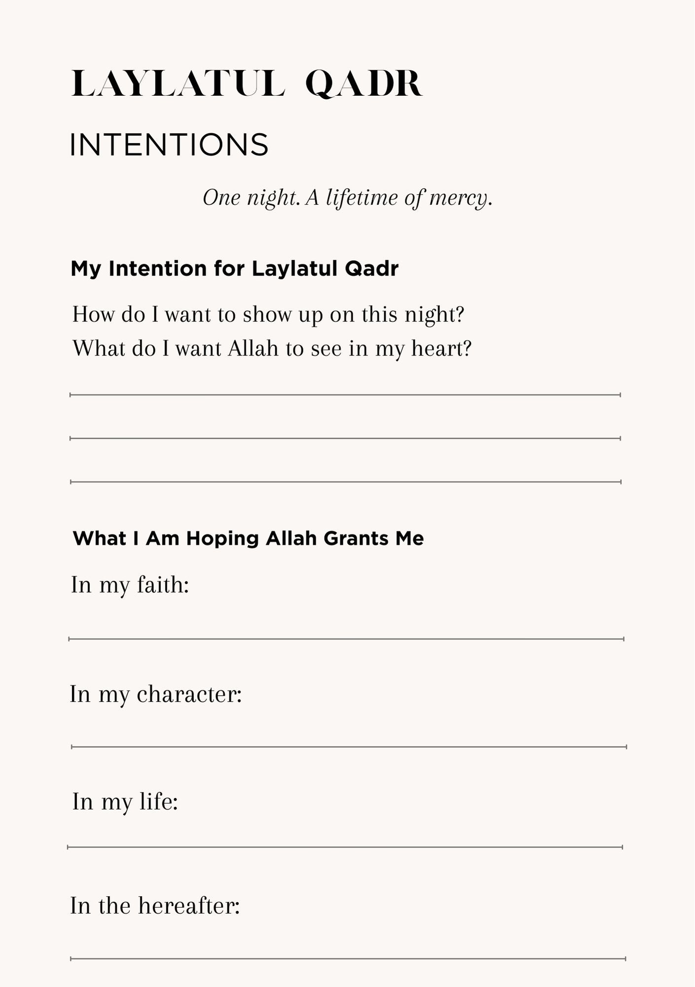 The Complete Ramadan Journal